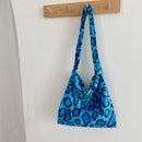 Female Animal Pattern Shoulder Bag Colorful Fluffly Top-handle Shopping Handbags