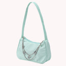 Fashion Women Pure Color Butterfly Chain Underarm Bag Hobos Handbag (Green)