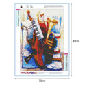 5D DIY Full Drill Diamond Painting Musical Instruments Cross Stitch Craft