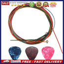 9x Guitar Strings with Picks Plectrum for Folk Acoustic Guitar Accessories