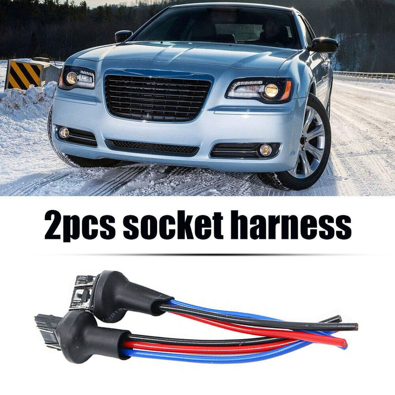 2pcs 7443 T20 Bulb Socket Pre Wired Male Adapter for Automotive Car Turn Signal