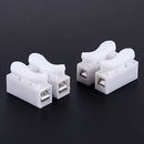 50pcs/Lot Push Wire Male 2P Shock Connector Terminal Blocks Connector