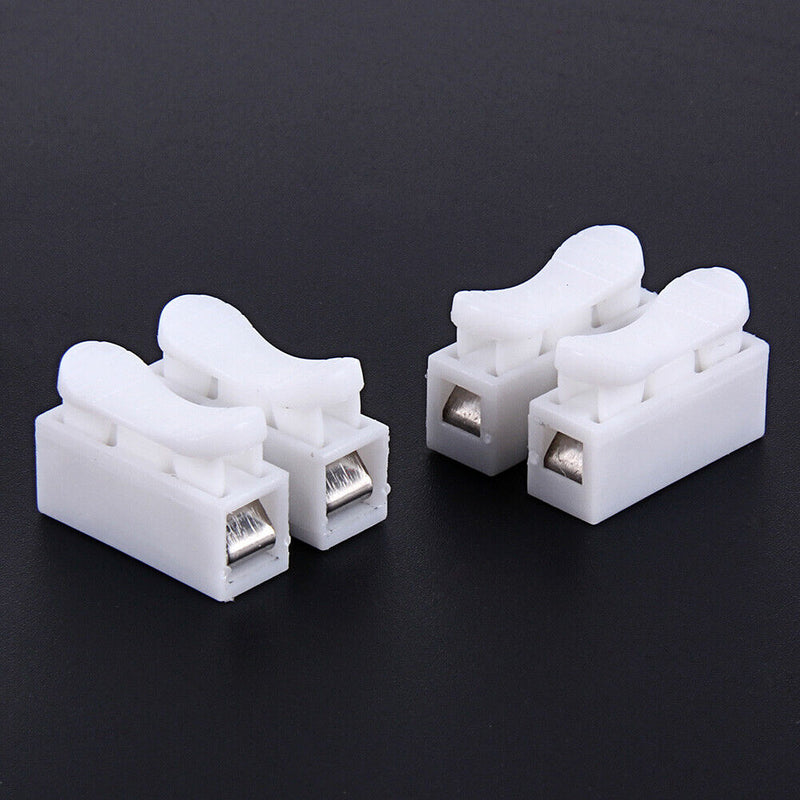 50pcs/Lot Push Wire Male 2P Shock Connector Terminal Blocks Connector