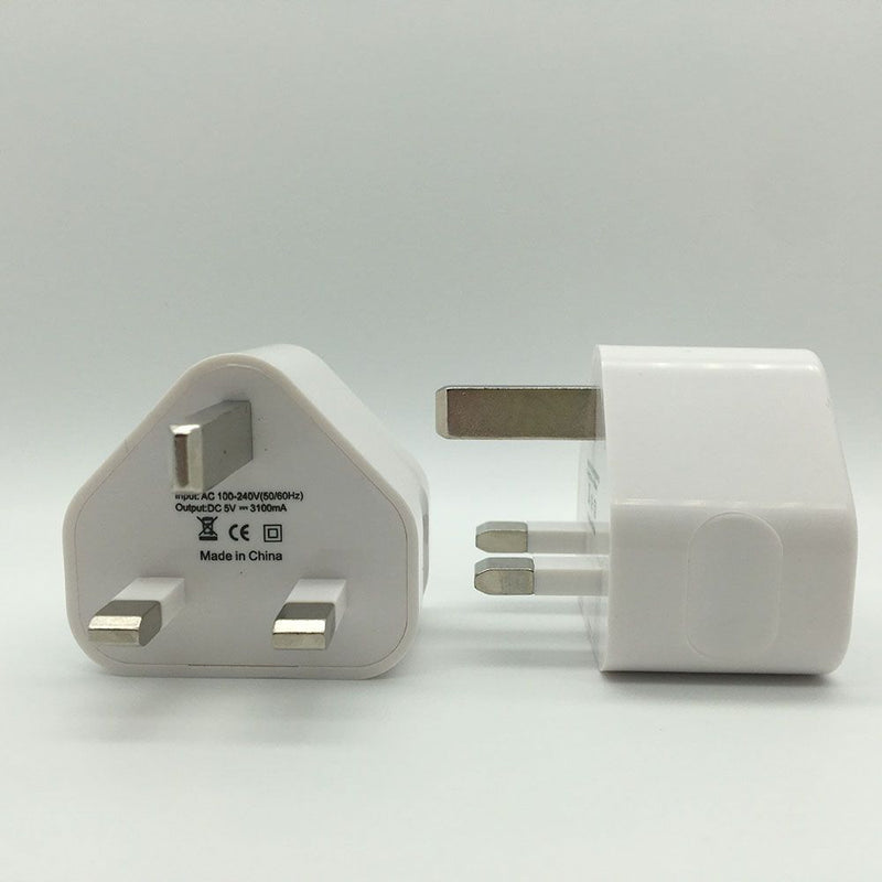 Dual USB UK Mains Wall Charger Charger Adapter USB Receiver Adapters 3 Pin Plug