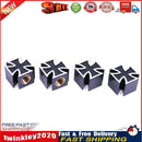 4pcs Universal Cross Style Car Bike Tire Wheel Valve Caps Covers (Black) Newly