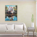 5D Rhinestone Pictures DIY Couple By River Full Round Drill Diamond Painting Kit