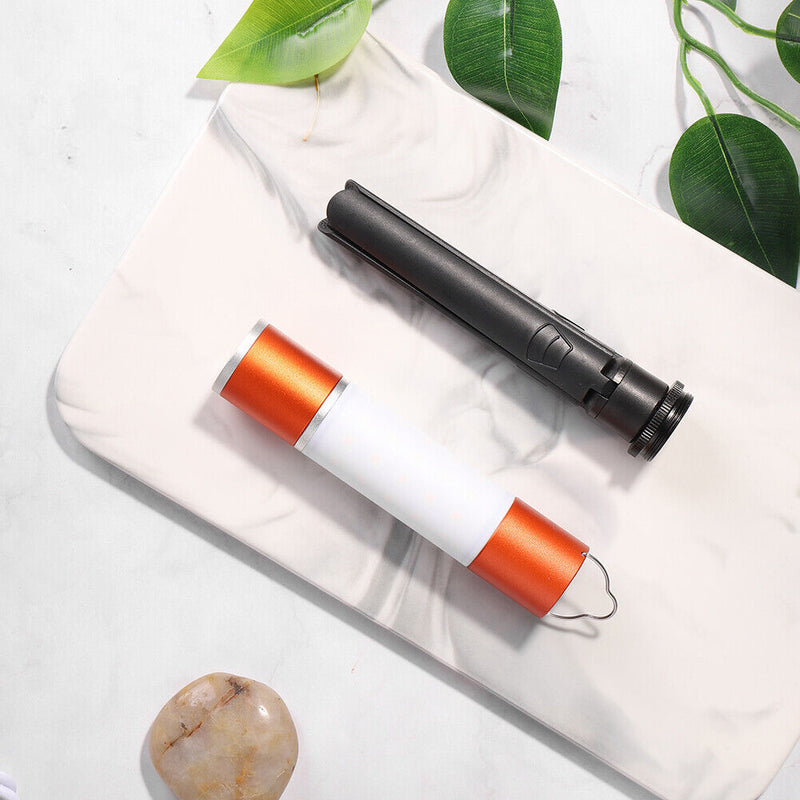 Camping LED Telescopic Flashlight with Tripod Nuts Rechargeable Torch (C) Newly