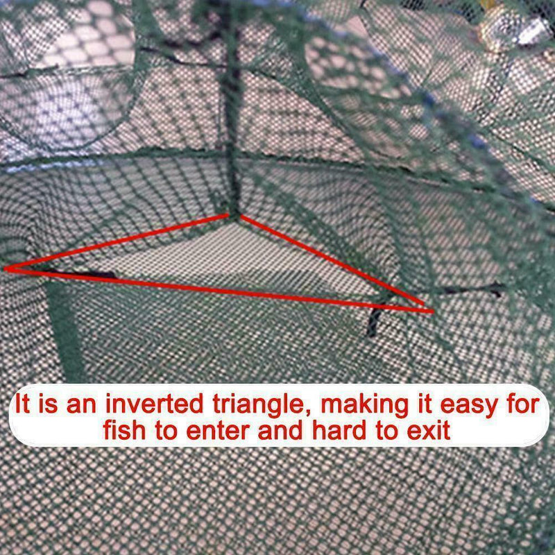 Automatic Fishing Net Trap Cage Round Shape Open For Crab I5J4 Lobster A5P5