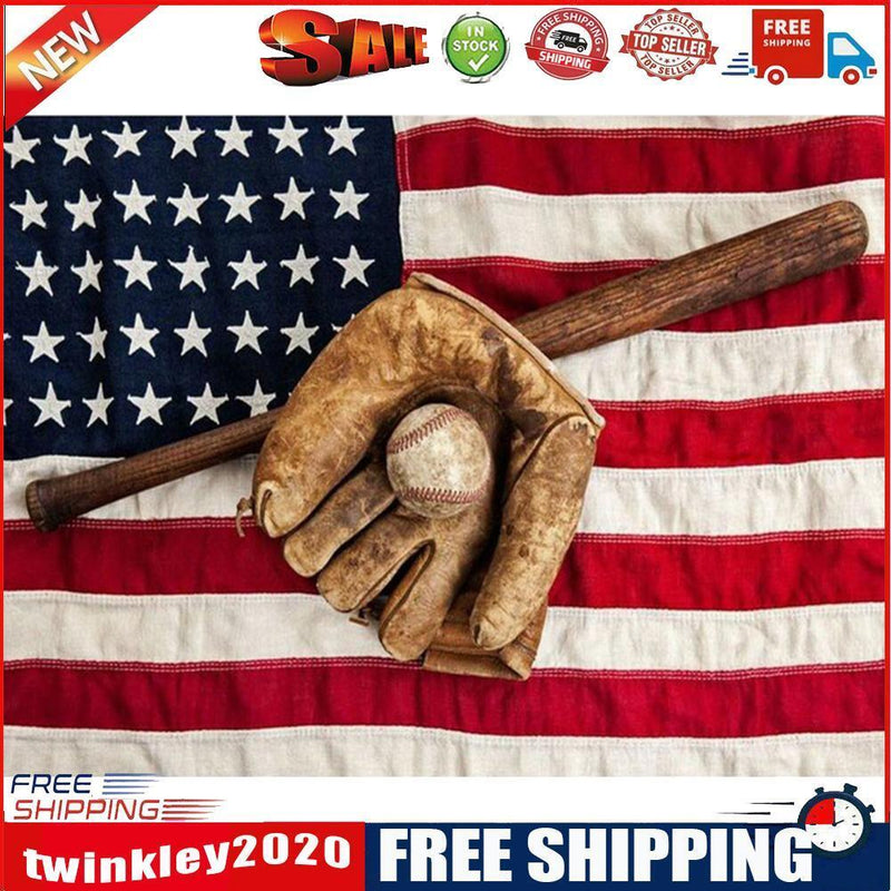 Baseball Glove Frameless Oil Paint by Numbers Kit Handpainted Picture Art