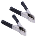 2Red+ 2Black 30A 75mm Nickel Coated Car Battery Test Clips Alligator Clamps