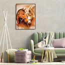 Painting By Numbers DIY Loving Horses Hand Painted Canvas Oil Art Picture Kit