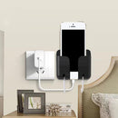 Sticky Wall Phone Charging Rack w/ Hook Remote Control Storage Box (Black) Newly