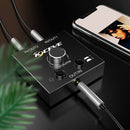 Dual Way 2x1/1x2 3.5mm Stereo Audio Bi-Directional Switcher Portable Adapter