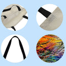 LI Q P R Abstract Print Shopping Bag, Casual, Large Capacity, 40x40c