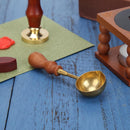 Retro Fire Wax Seal Stamp Metal Wax Stick Wood Handle Sealing Wax Spoon Newly
