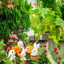 7 Pcs Mini Garden Ornaments Easter Bunny Decoration for Home Garden Yard Office