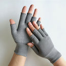 Fingerless Outdoor Bicycle Anti-skid Half Finger Fishing Gloves (Grey) Newly