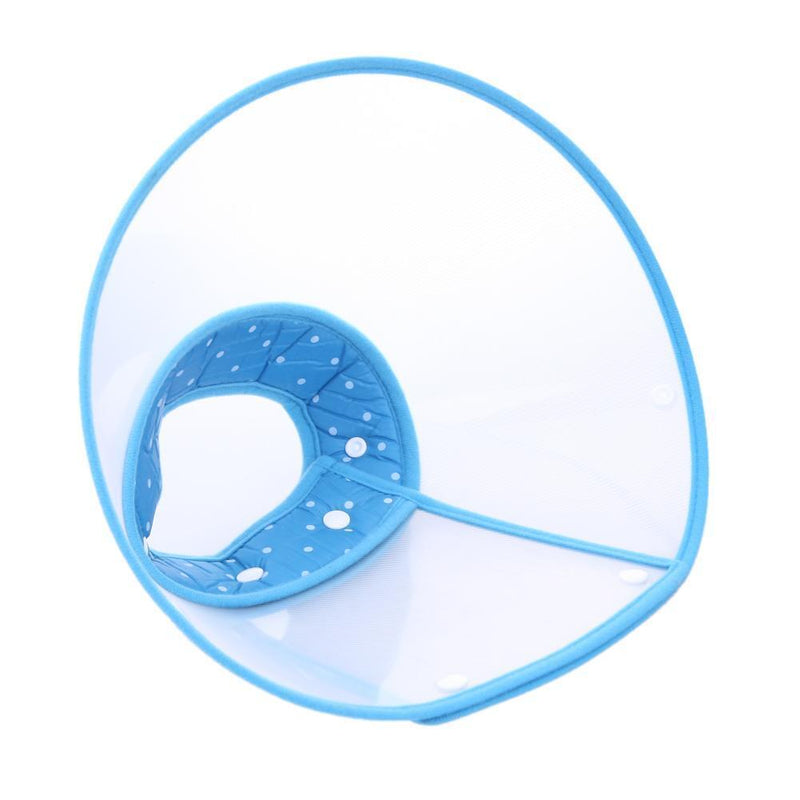 Dog Wound Recovery Cover Pet Anti-Bite Lick Medical Cone Collar (Blue M) Newly