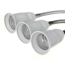3PCS E27 LED Light Bulb Lamp Holder Flexible Extension Adapter Socket(30cm)