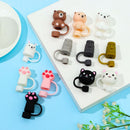 Reusable Straw Tips Cover Silicone Straw Plug Cup Accessories Drinking Dust Cap