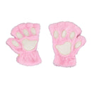 Cat Paw Gloves - Warm Furry Cat Gloves Cat Mittens Half Finger Bear Paw Glo