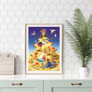 5D Kit DIY Christmas Tree Beach Full Round Diamond Painting Mosaic Picture