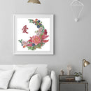 2 Strands Love Flowers Partial Embroidery Stamped Cross Stitch Home Decor Gifts