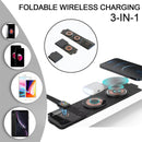 15W 3 in 1 Wireless Charger Foldable Clear Glass Portable Fast Charger.