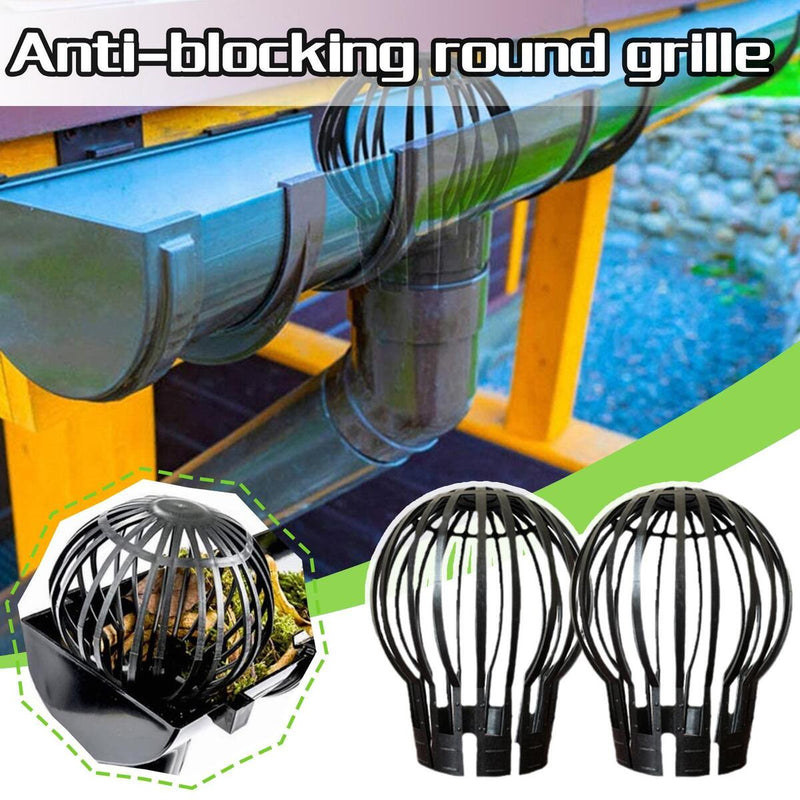 2pcs Gutter Downpipe Pipe Filter Dirt Guard Leaf and Debris Protection Cover`