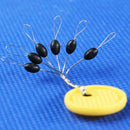 60pcs 10 Group Set Rubber Space Beans Stopper for Fishing Bait Floats (2S) Newly