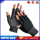 Fingerless Outdoor Bicycle Anti-skid Half Finger Fishing Gloves (Black)