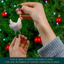 Chicken with Scarf Chicken Family Sign Christmas Tree Hanging Pendant (03) Newly
