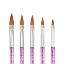 Crystal Handle Nail Painting Pen Crystal Handle Nail Art Brush Carving Brushes