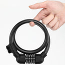MTB Bicycle Steel Cable Coil Locks with Lock Bracket 4-Digit Password Bike Lock
