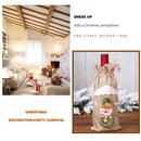 Cute Santa Claus Snowman Elk Red Wine Bottle Cover Bags Dinner Table Xmas Decor