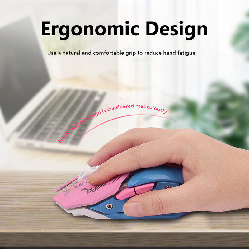 2.4GHz Wireless Optical Colorful Backlight 2400DPI Adjustable Ergonomic Mouse
