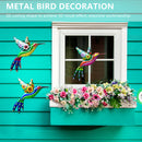 Metal Hummingbird Wall Decor - Outdoor Indoor Hanging Wall Art Set of 4