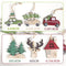 Decorations Car Christmas Tree Decor Wooden Hanging Pendant Craft Ornaments