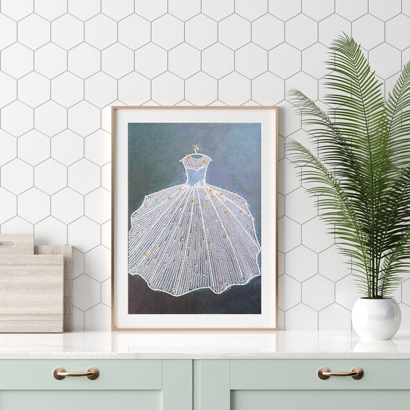 Diamond painted 5D DIY wedding dress series with different diamonds(YX3889)