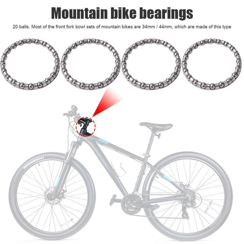 MTB Bike Ball Bearing for 34/44mm Bicycle Fork Headset 10pcs Set Accessory
