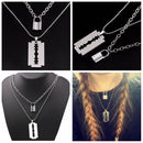 Steel Chain Party Jewelry Collar Chain Necklace Punk Choker Key Lock Pendant