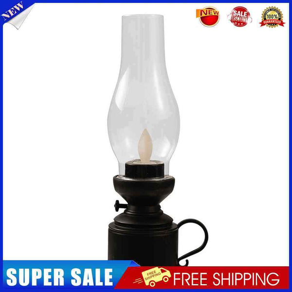 Retro LED Flameless Candle Lights Electronic Tealights Ornament (Black)