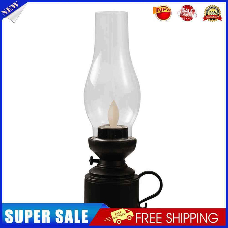 Retro LED Flameless Candle Lights Electronic Tealights Ornament (Black)