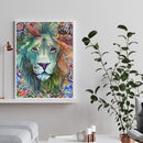 Handmade DIY Hand Painted Paint By Numbers Oil Canvas Pictures Lion Kit Art