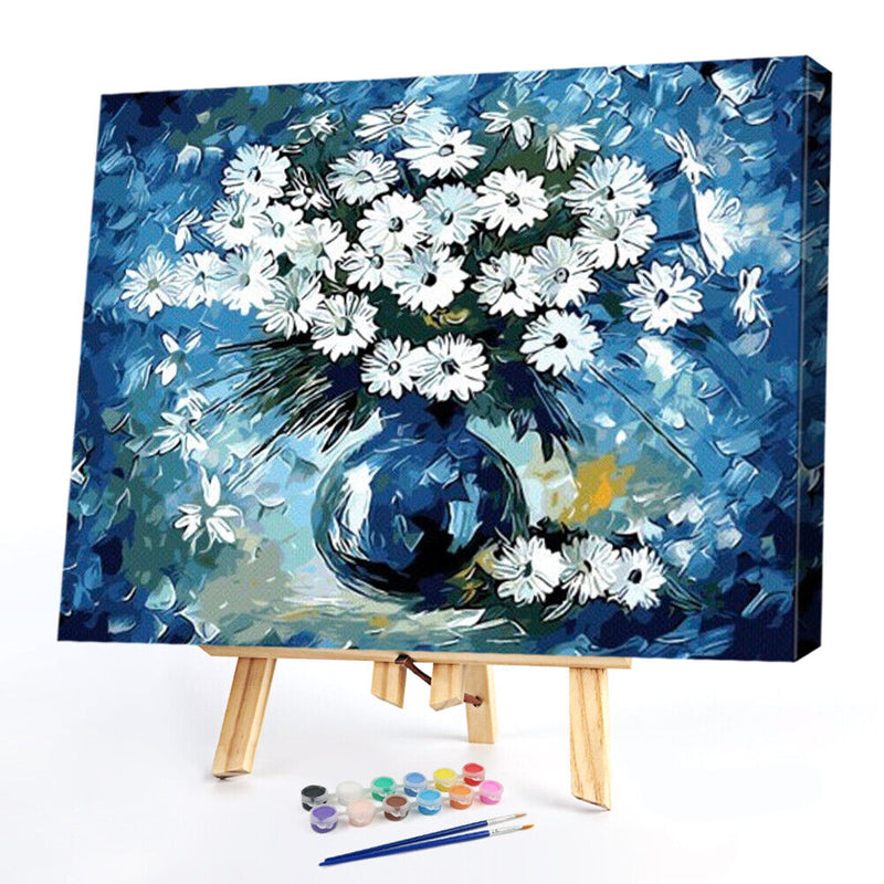 Flowers 50x40cm Oil Paint By Numbers DIY Painting M681