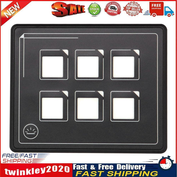 SP5106 Waterproof 6P LED Push Button Switch Panel Box Kit for Car RV Truck Newly