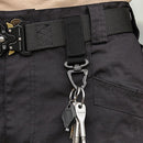 2pcTriangle Backpack Hanging Buckle 360-Degree Rotation D-Shaped Hook Black