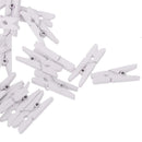 50X Mini White Wooden DIY Handmake Photo Paper Peg Clips Scrapbooking Z3N3