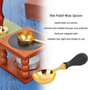 Portable Retro Fire Paint Sealing Wax Spoon Wood Handle Melting Stamp Metal