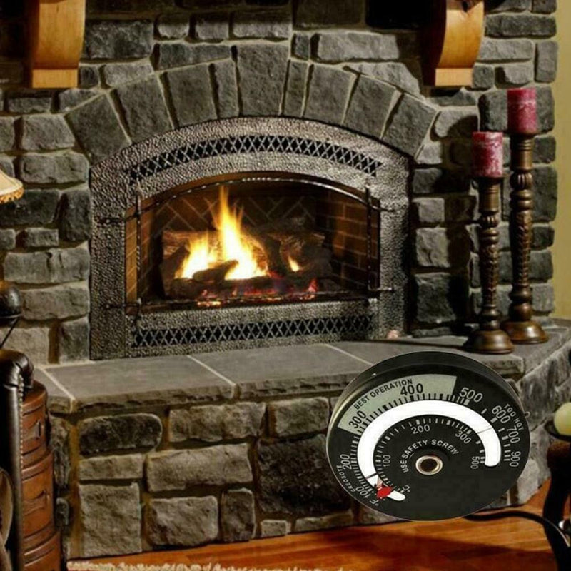 Magnetic Woodstove Pipe Thermometer Fireplace Flue 2021 Z0Q Heat H HOT C1J7
